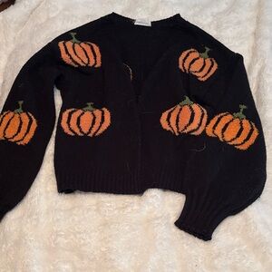 Unique Vintage Black Pumpkin Sweater